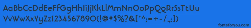 LinotypebanjomantextBold Font – Black Fonts on Blue Background