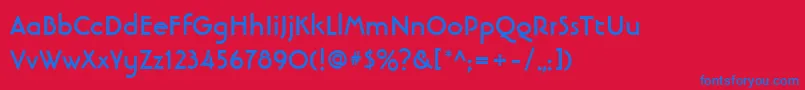 LinotypebanjomantextBold Font – Blue Fonts on Red Background