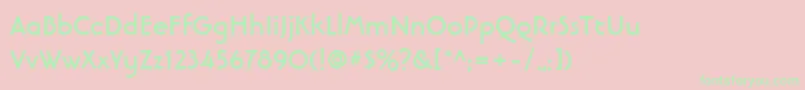 LinotypebanjomantextBold Font – Green Fonts on Pink Background