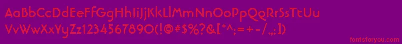 LinotypebanjomantextBold Font – Red Fonts on Purple Background