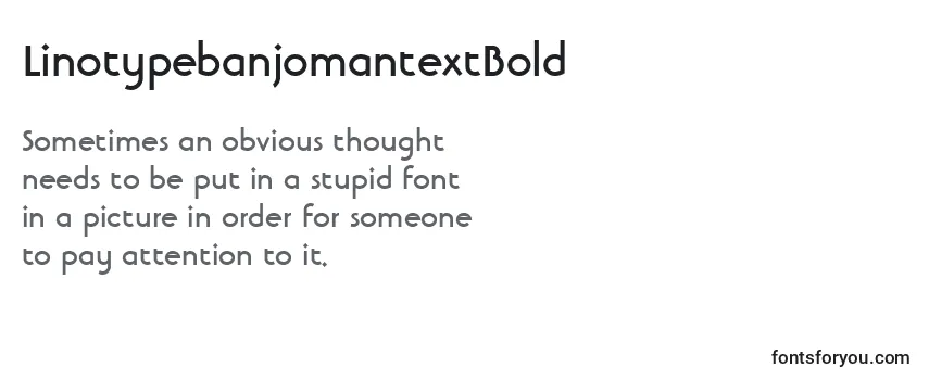 Review of the LinotypebanjomantextBold Font