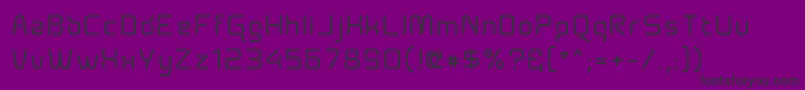 フォントAunchantedXspaceBold – 紫の背景に黒い文字