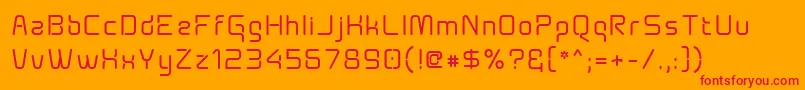 AunchantedXspaceBold Font – Red Fonts on Orange Background