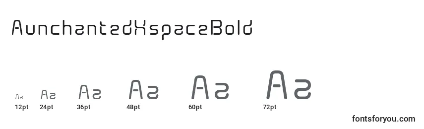 Размеры шрифта AunchantedXspaceBold