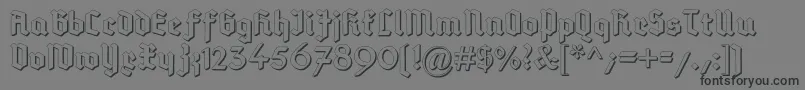 DeutschGotischShadow Font – Black Fonts on Gray Background