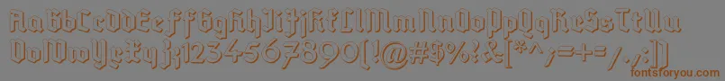 DeutschGotischShadow Font – Brown Fonts on Gray Background