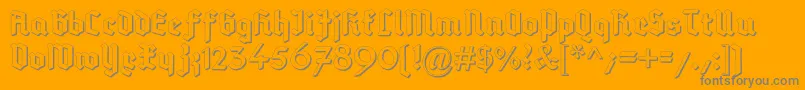DeutschGotischShadow Font – Gray Fonts on Orange Background