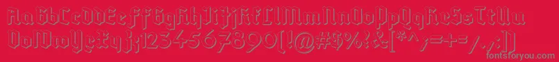 DeutschGotischShadow Font – Gray Fonts on Red Background