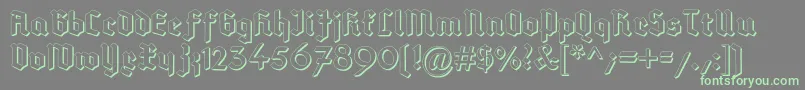 DeutschGotischShadow Font – Green Fonts on Gray Background