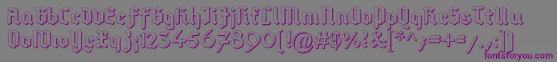 DeutschGotischShadow Font – Purple Fonts on Gray Background