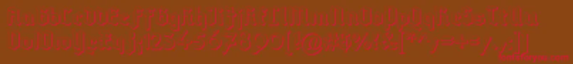 DeutschGotischShadow Font – Red Fonts on Brown Background