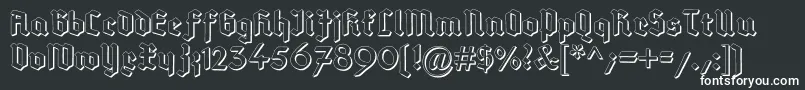 DeutschGotischShadow Font – White Fonts on Black Background