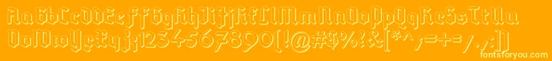 DeutschGotischShadow Font – Yellow Fonts on Orange Background