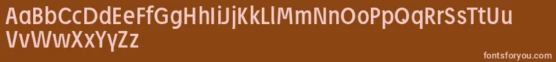 Шрифт JosefReducedRegular – розовые шрифты на коричневом фоне