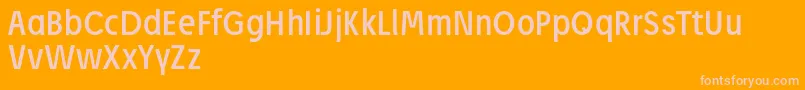 JosefReducedRegular Font – Pink Fonts on Orange Background