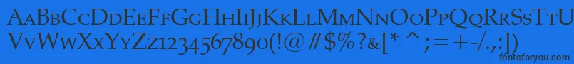PheasantSmallCaps Font – Black Fonts on Blue Background