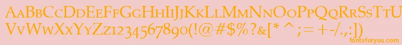 PheasantSmallCaps Font – Orange Fonts on Pink Background