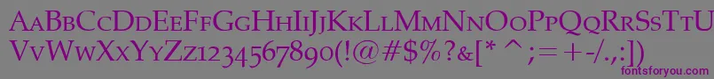 Шрифт PheasantSmallCaps – фиолетовые шрифты на сером фоне