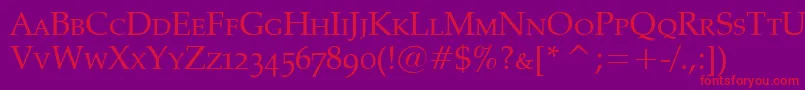 PheasantSmallCaps Font – Red Fonts on Purple Background
