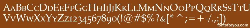 PheasantSmallCaps Font – White Fonts on Brown Background