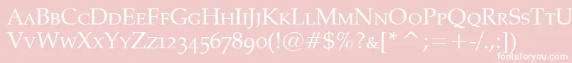 PheasantSmallCaps Font – White Fonts on Pink Background