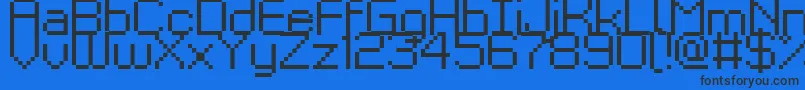 フォントKyrou9Regular – 黒い文字の青い背景