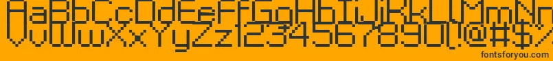 Kyrou9Regular Font – Black Fonts on Orange Background