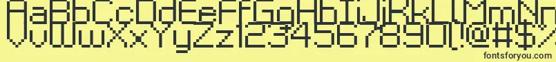 Kyrou9Regular-Schriftart – Schwarze Schriften auf gelbem Hintergrund