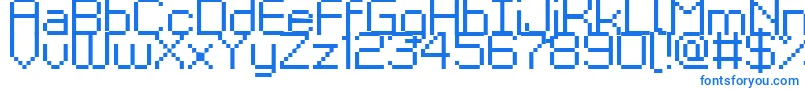 Kyrou9Regular-fontti – siniset fontit valkoisella taustalla