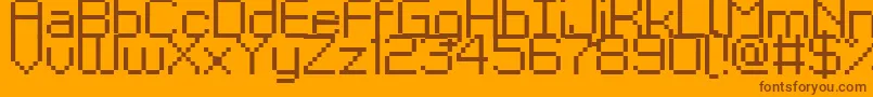 Шрифт Kyrou9Regular – коричневые шрифты на оранжевом фоне