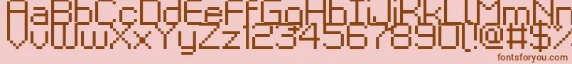 Kyrou9Regular-fontti – ruskeat fontit vaaleanpunaisella taustalla