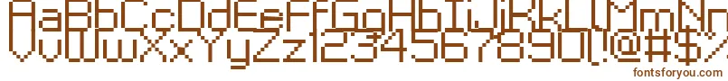 Kyrou9Regular-Schriftart – Braune Schriften auf weißem Hintergrund
