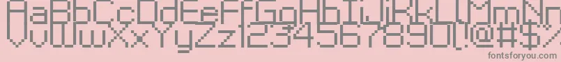 Kyrou9Regular-fontti – harmaat kirjasimet vaaleanpunaisella taustalla