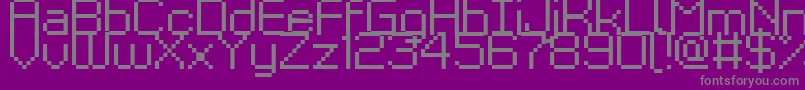 Kyrou9Regular-Schriftart – Graue Schriften auf violettem Hintergrund