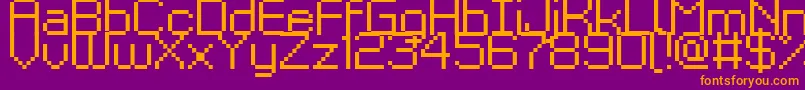 Шрифт Kyrou9Regular – оранжевые шрифты на фиолетовом фоне