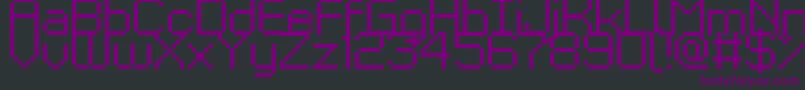 Kyrou9Regular Font – Purple Fonts on Black Background