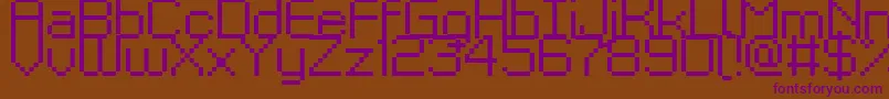 Kyrou9Regular Font – Purple Fonts on Brown Background