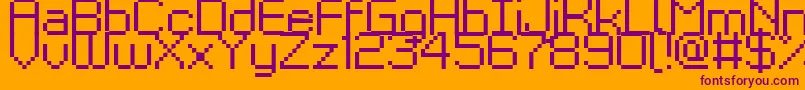 Шрифт Kyrou9Regular – фиолетовые шрифты на оранжевом фоне