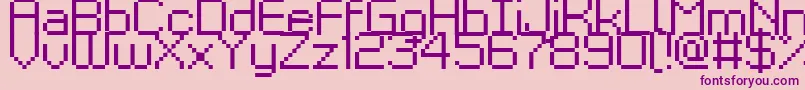 Kyrou9Regular-fontti – violetit fontit vaaleanpunaisella taustalla