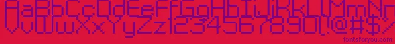 Kyrou9Regular-fontti – violetit fontit punaisella taustalla
