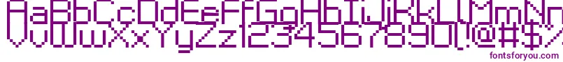 Czcionka Kyrou9Regular – fioletowe czcionki na białym tle