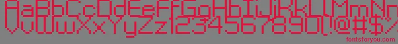 Шрифт Kyrou9Regular – красные шрифты на сером фоне