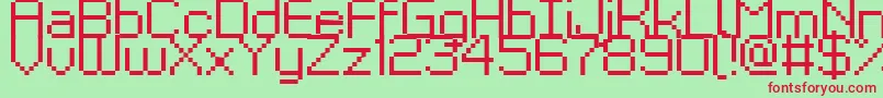 Kyrou9Regular Font – Red Fonts on Green Background