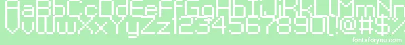 Kyrou9Regular Font – White Fonts on Green Background