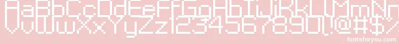 Kyrou9Regular-fontti – valkoiset fontit vaaleanpunaisella taustalla