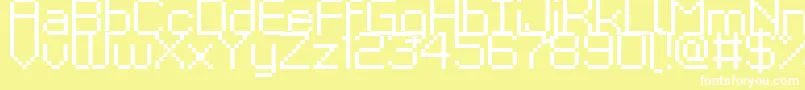 フォントKyrou9Regular – 黄色い背景に白い文字