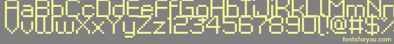 Kyrou9Regular-fontti – keltaiset fontit harmaalla taustalla