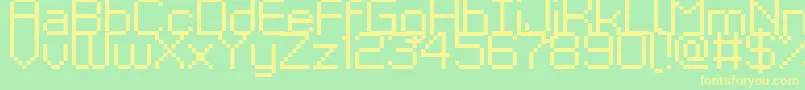Kyrou9Regular Font – Yellow Fonts on Green Background