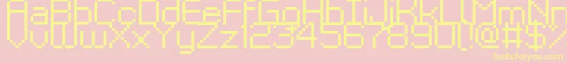 Kyrou9Regular-Schriftart – Gelbe Schriften auf rosa Hintergrund