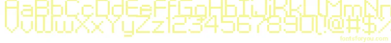 Fonte Kyrou9Regular – fontes amarelas em um fundo branco